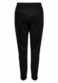 Pantalon noir à coupe décontractée, doté d'une taille élastique et de deux poches arrière. Fabriqué dans un tissu lisse et léger.
