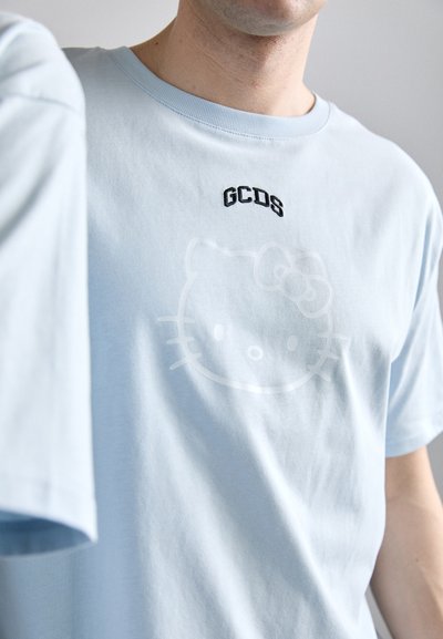GCDS HELLO KITTY LOOSE UNISEX - T-shirt imprimé - baby blue