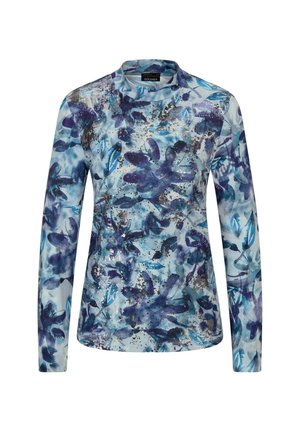 GOLDNER, DRUCKS PETITE MIT GLANZDETAILS - Langarmshirt - blue patterned