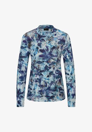 GOLDNER, DRUCKS PETITE MIT GLANZDETAILS - Langarmshirt - blue patterned
