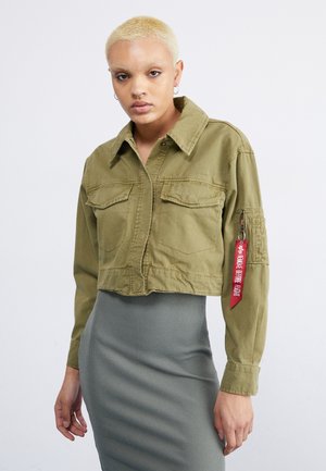 DECK JACKET CROPPED - Summer jacket - olive