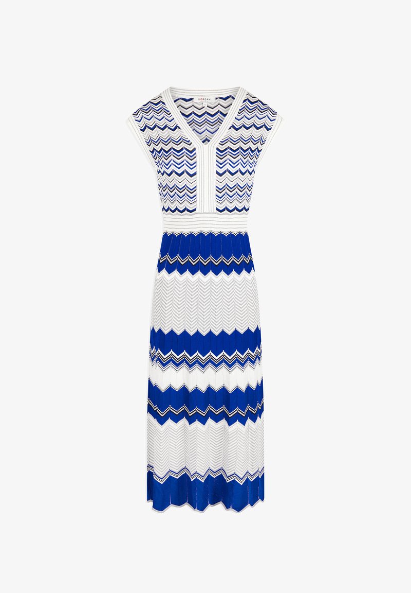 Morgan CHEVRON PRINT - Jumper dress - mottled blue - Zalando Morgan CHEVRON PRINT - Jumper dress - mottled blue - Zalando