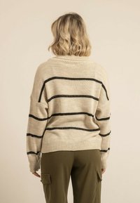 Dona x Lisa COL ROULÉ RAYURES KAVALIE - Pullover - beige
