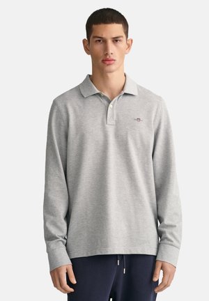 REG SHIELD RUGGER - Polo shirt - grey melange