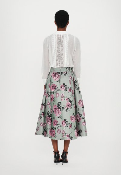 Alice + Olivia NILDA VOLUMINOUS SKIRT - A-lõikeline seelik - sage/multi-coloured