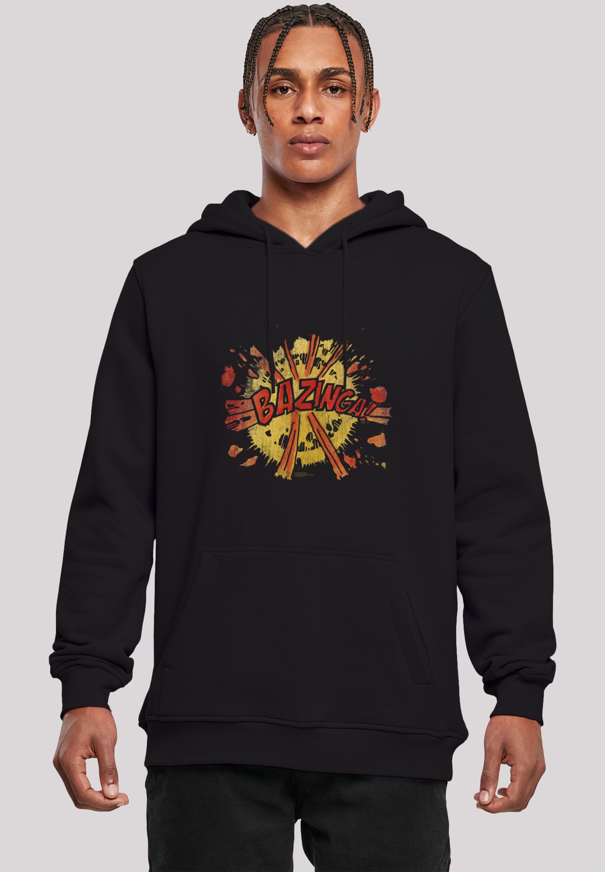 Sweat à Capuche The Big Bang Theory - Logo Bazinga, Coupe Classique, 241g