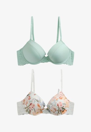 Next, CARA PLUNGE TWO PACK - Push-up bra - green cream floral