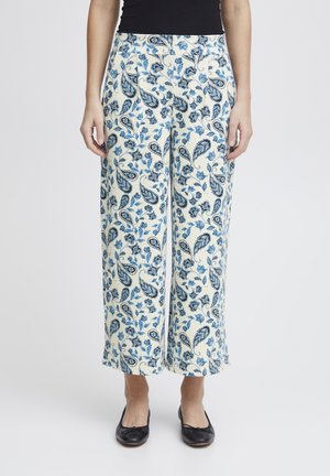 ICHI IHKate - Trousers - baleine blue aop