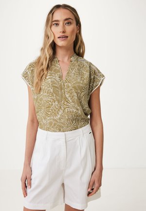 Mexx RUFFLE NECK - Blouse - spicy green