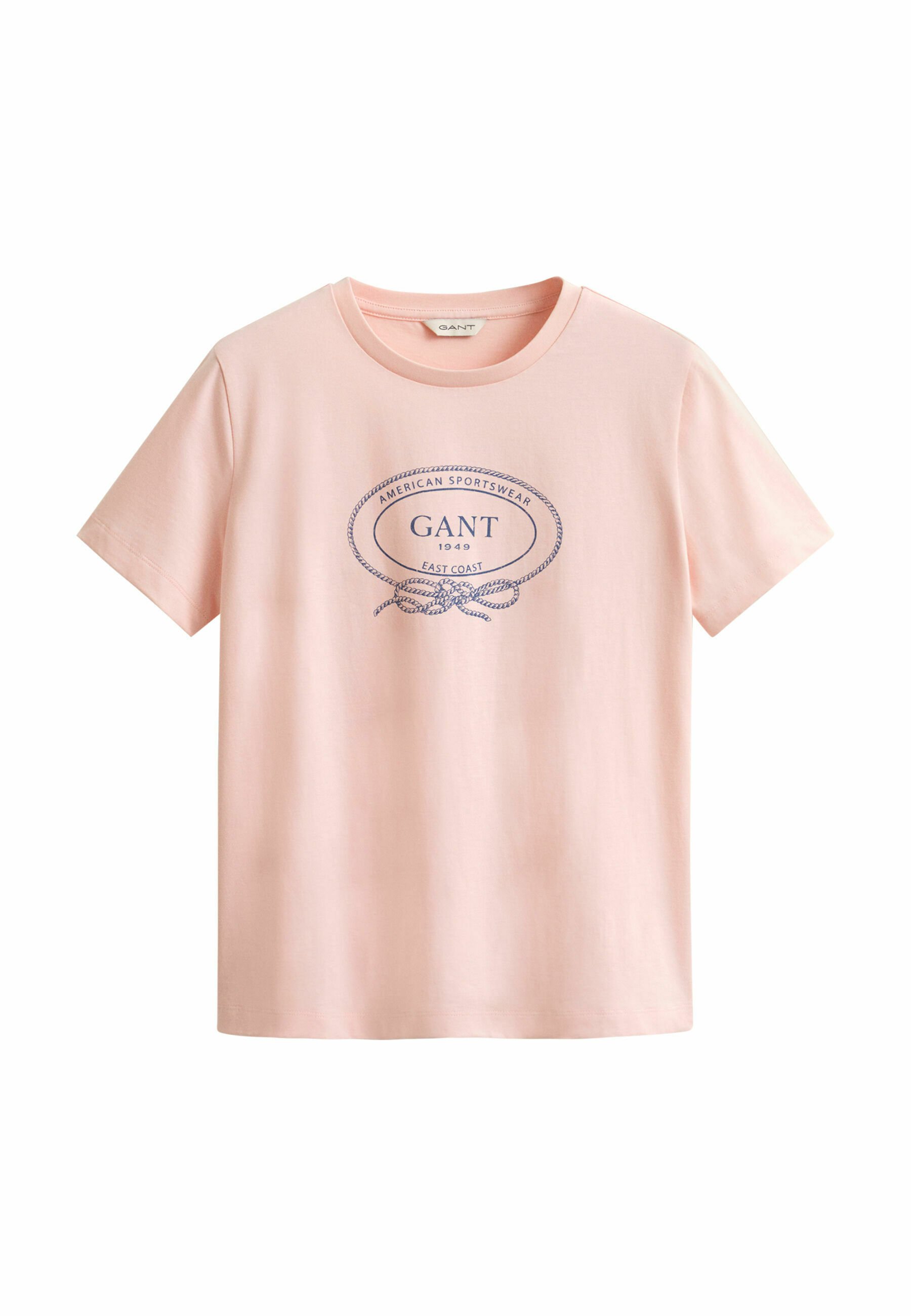 GANT GRAPHIC - Triko s potiskem - apricot pink