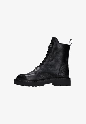 bugatti, BUGATTI SCHNÜRSTIEFEL - Platform ankle boots - schwarz