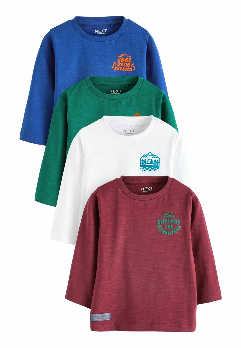 Next 4 PACK REGULAR FIT - Tops ar garām piedurknēm - blue green