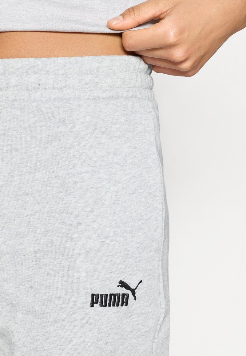 Puma SMALL LOGO HIGH WAIST SHORTS - Sportovní kraťasy - light gray heather
