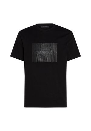 KARL LAGERFELD OPTICAL ILLUSION - Marškinėliai su spaudiniu - black