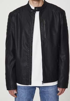 Kunstlederjacke - black