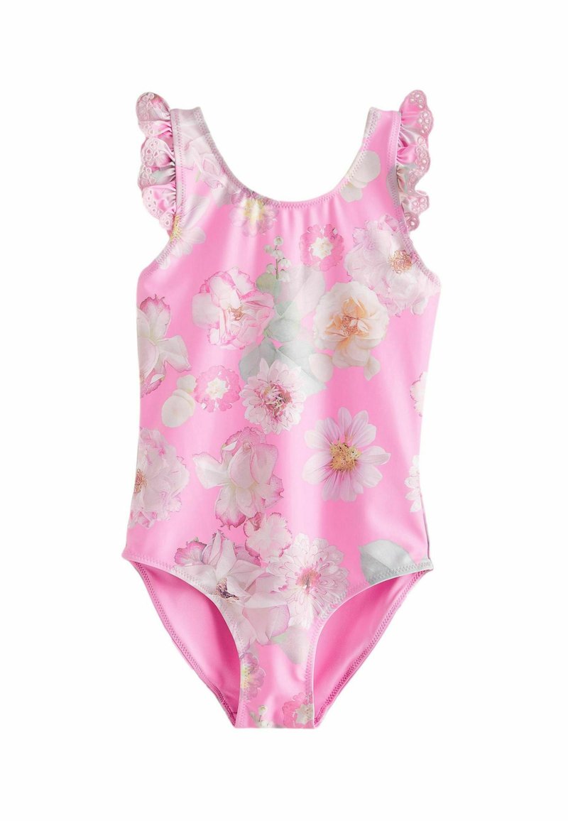 Next - FRILL SLEEVE  - Bañador - pink floral, Ampliar