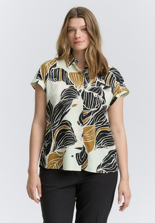 PLUS SIZE  - Hemdbluse - neutral cut leaves design