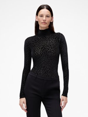 LEOPARD BODYSUIT - Top dugih rukava - black