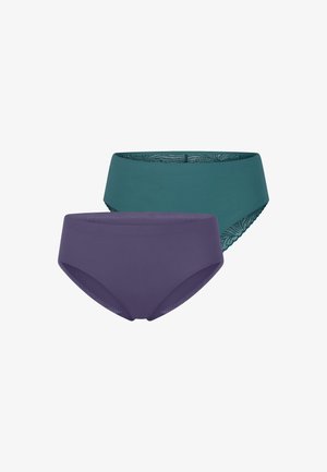 Schiesser, INVISIBLE SOFT LACE 2-PACK - Slip - indigo grün