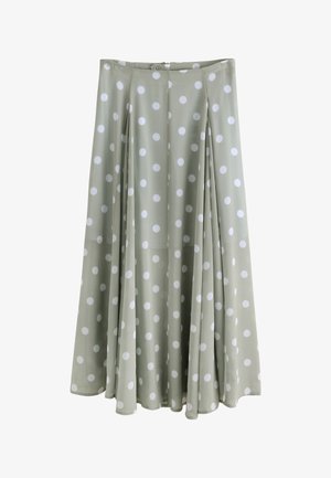 Next, REGULAR FIT - GODET - Faltenrock - sage green spot