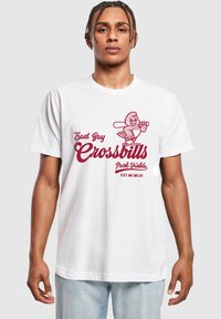 Merchcode PARK FIELDS - CROSSBILLS - T-shirts med print - white