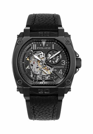 AUTOMATI NORWOOD IP L OILY  TAN DUAL LAYERS STITCHES - Uhr - schwarz