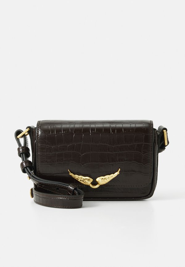 LE ZAZI EMBOSSED CROCO - Cross body bag - wood