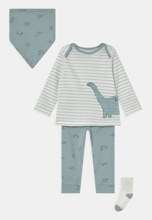SET - Legíny - light blue/off-white