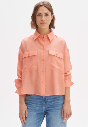 LANGARM FASTELLE - Button-down blouse - peachy coral