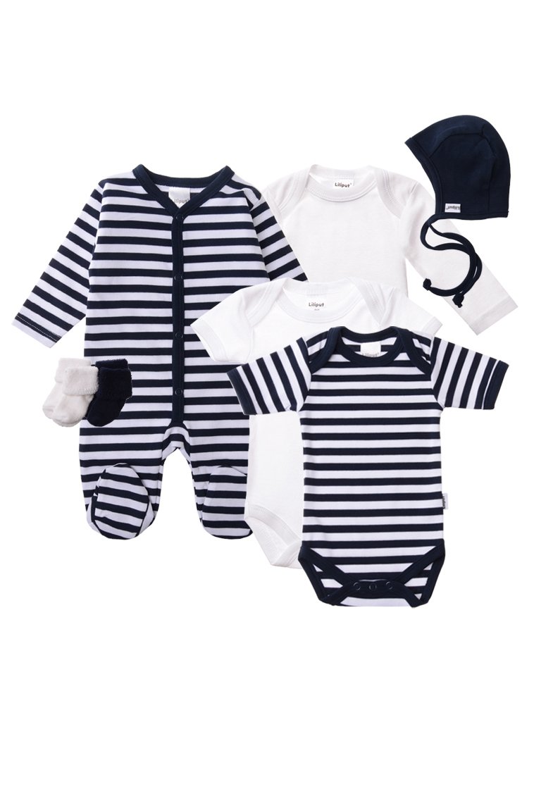 Liliput Body - weiß, dunkelblau, gestreift