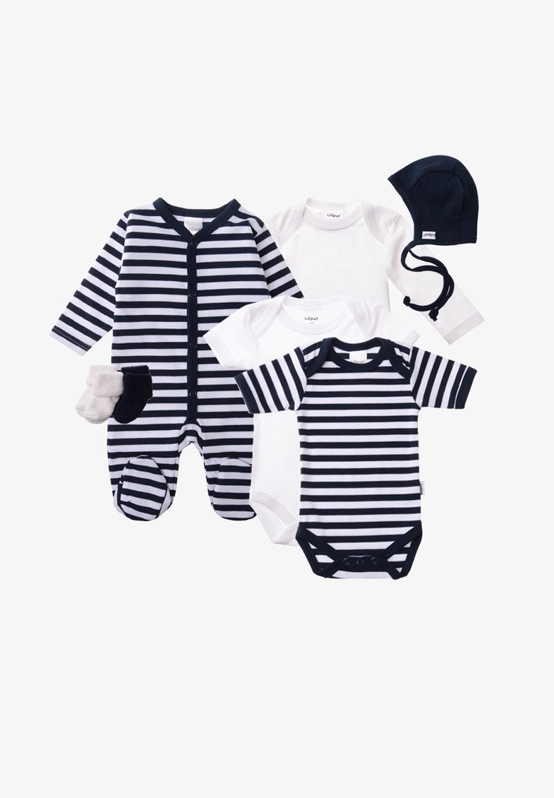 Liliput Body - weiß, dunkelblau, gestreift