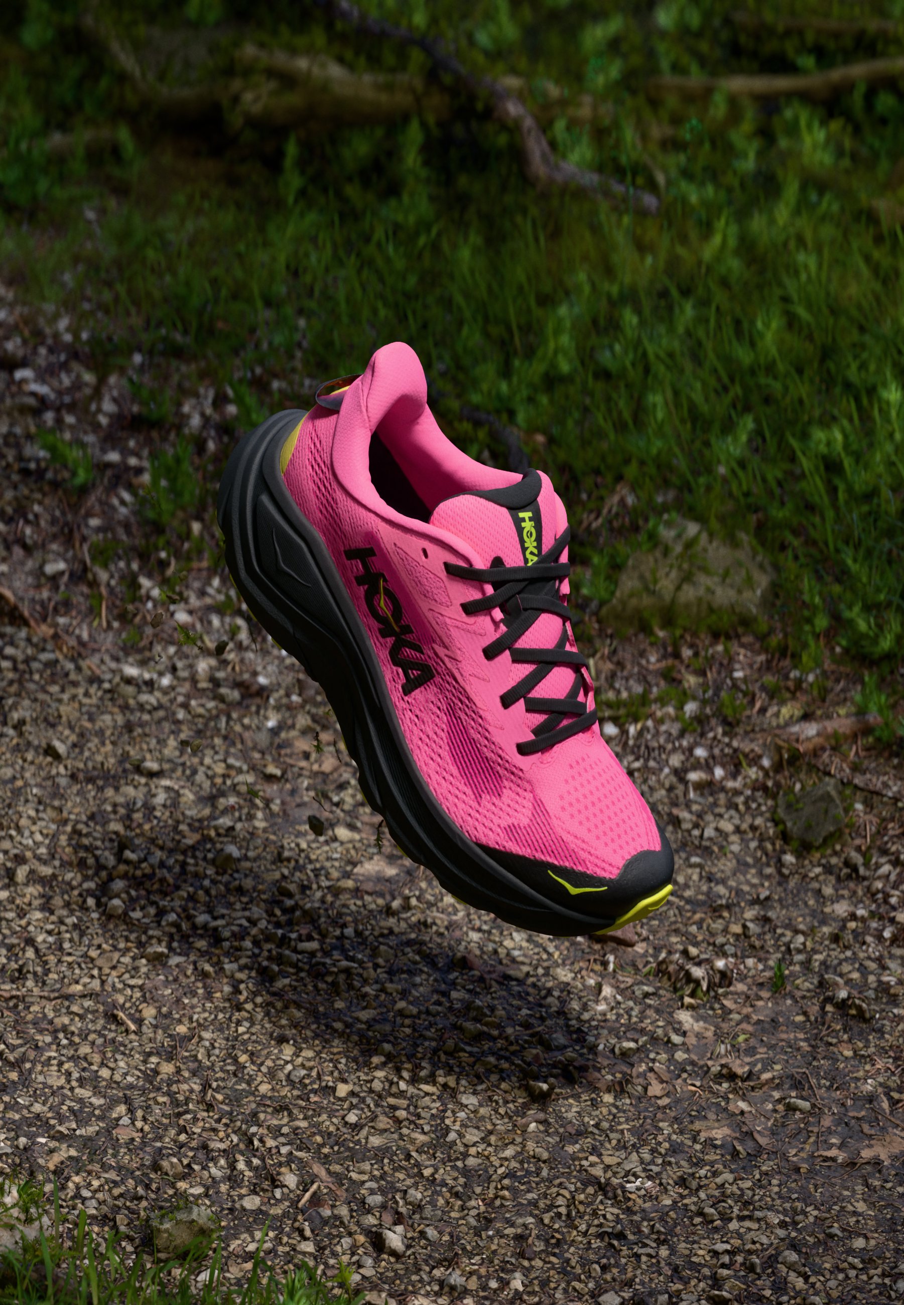 HOKA レディース Challenger 8 スニーカー, ネオンローズ/ブラック 