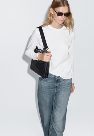 Massimo Dutti INTERLOCK LONG SLEEVE - Langarmshirt - white