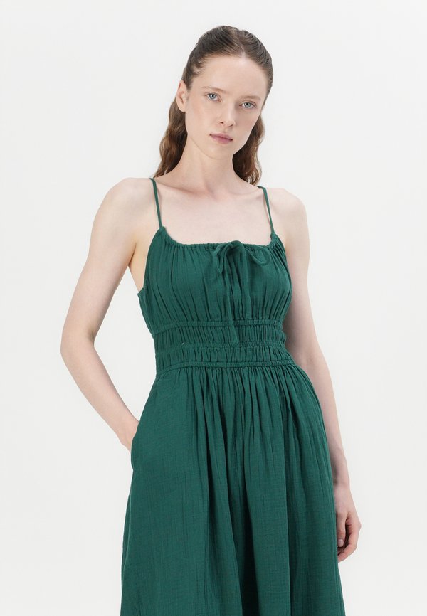 TIE FRONT MAXI  - Day dress - rain forest4