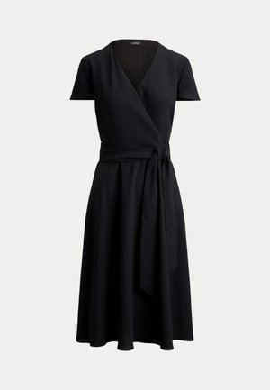 Lauren Ralph Lauren, BELTED GEORGETTE SURPLICE DRESS - Vapaa-ajan mekko - black