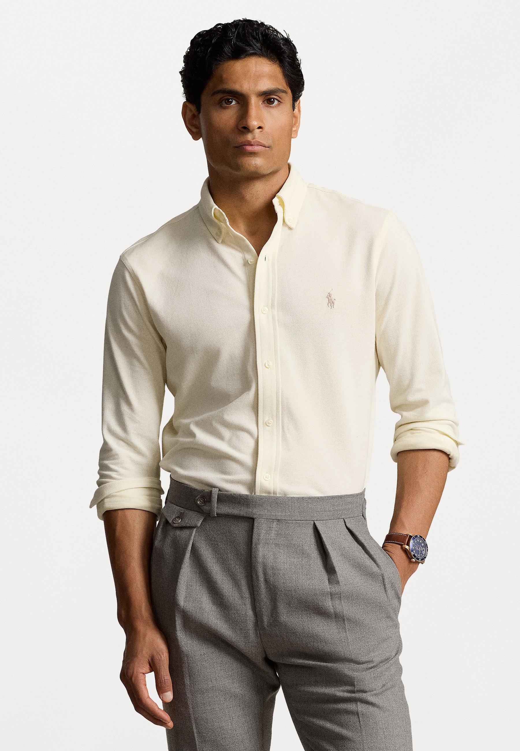 Polo Ralph Lauren FEATHERWEIGHT MESH SHIRT Camicia parchment