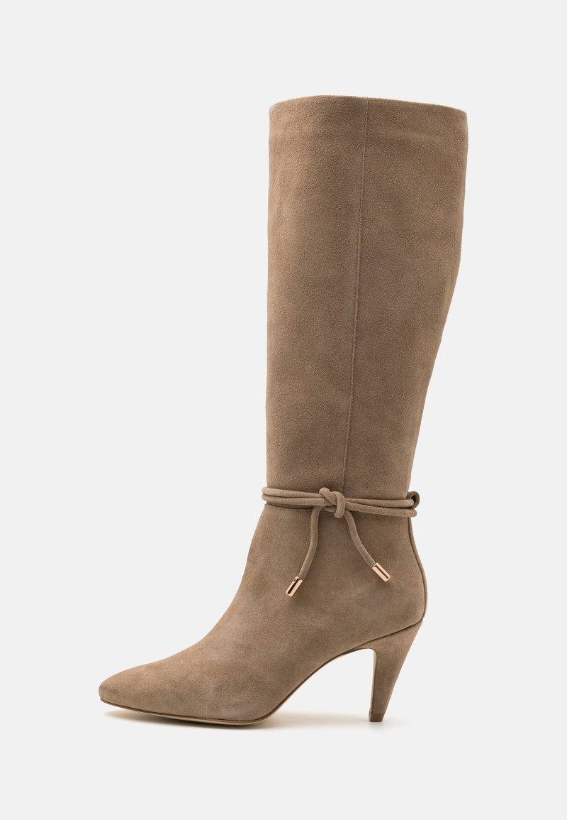 halbhohe stiefel beige