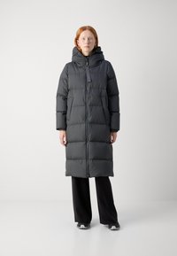Marc O'Polo PUFFER COAT WITH HOOD SIDE SLITS WITH ZIPPER WELT POCKETS BACKPACK BELTS - Dūnu mētelis - light graphite