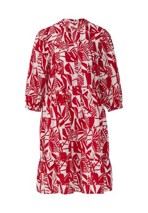 s.Oliver, STRUKTURIERTES AUS MIT EINGRIFFTASCHEN - Freizeitkleid - mohnrot