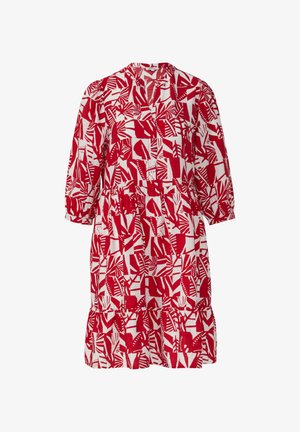 s.Oliver, STRUKTURIERTES AUS MIT EINGRIFFTASCHEN - Day dress - mohnrot
