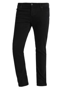 Černé džíny z bavlněné směsi. Rovný střih s pěti kapsami, zapínáním na knoflík a jemnými šicími detaily. Hladká textura.