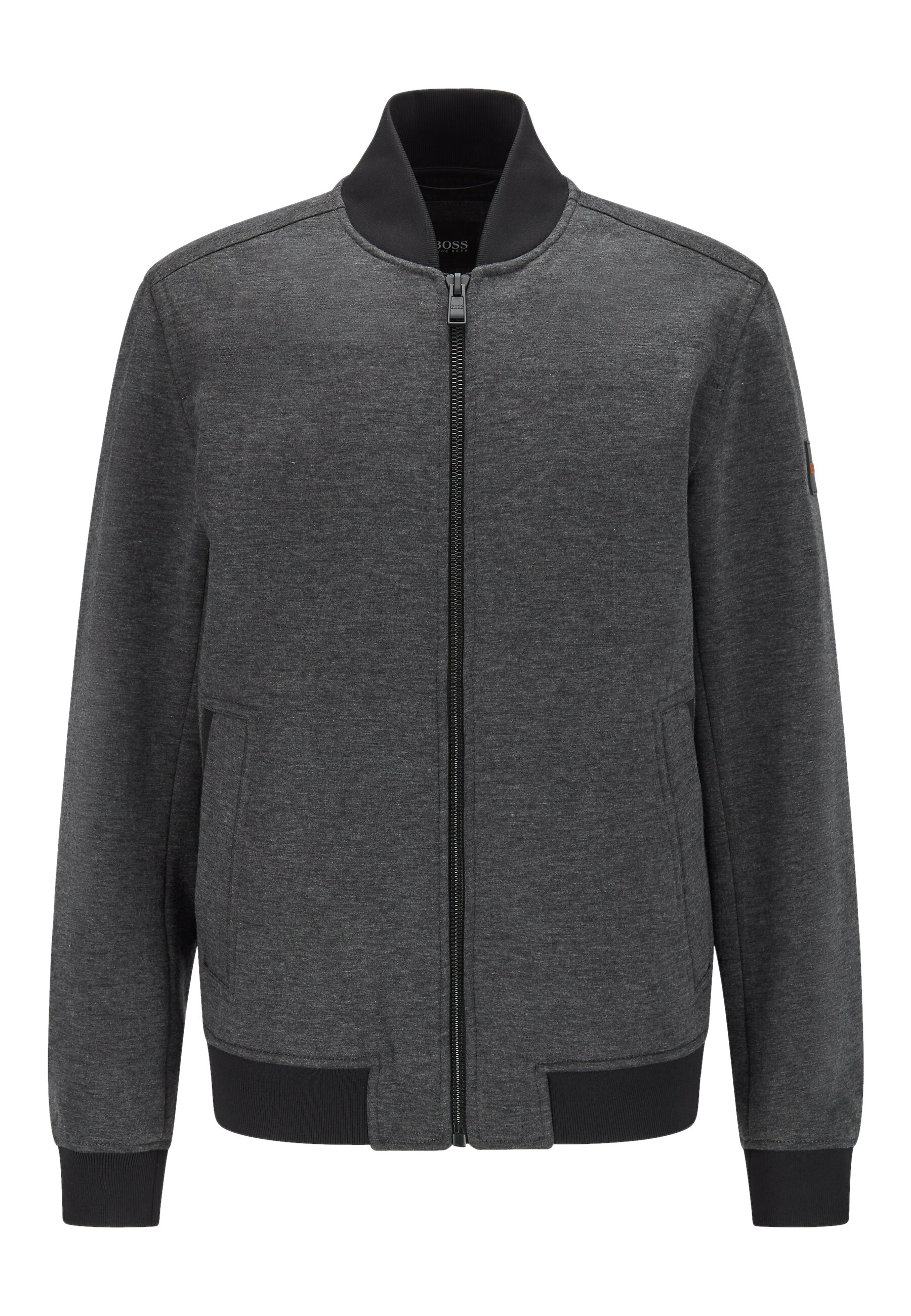 charcoal grey bomber jacket