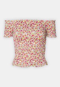 JDYBOA ANN SMOCK - Top - cloud dancer /magenta