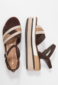 Tamaris Platform sandals - cafe comb