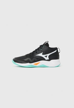 WAVE MOMENTUM PRO UNISEX - Volleyball shoes - black/tangelo/ice green