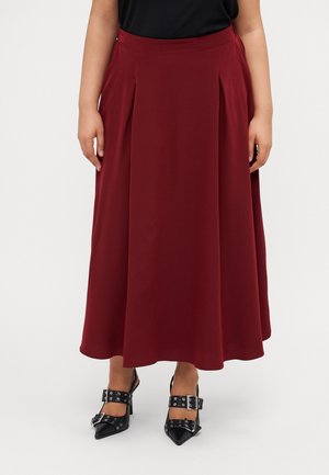 CARCABIRA LONG - Maxi skirt - ruby wine