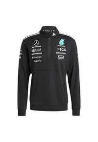 Felpa Con Cappuccio Mercedes AMG F1 Donna 2024 - Nero, 80% Cotone, Ufficiale