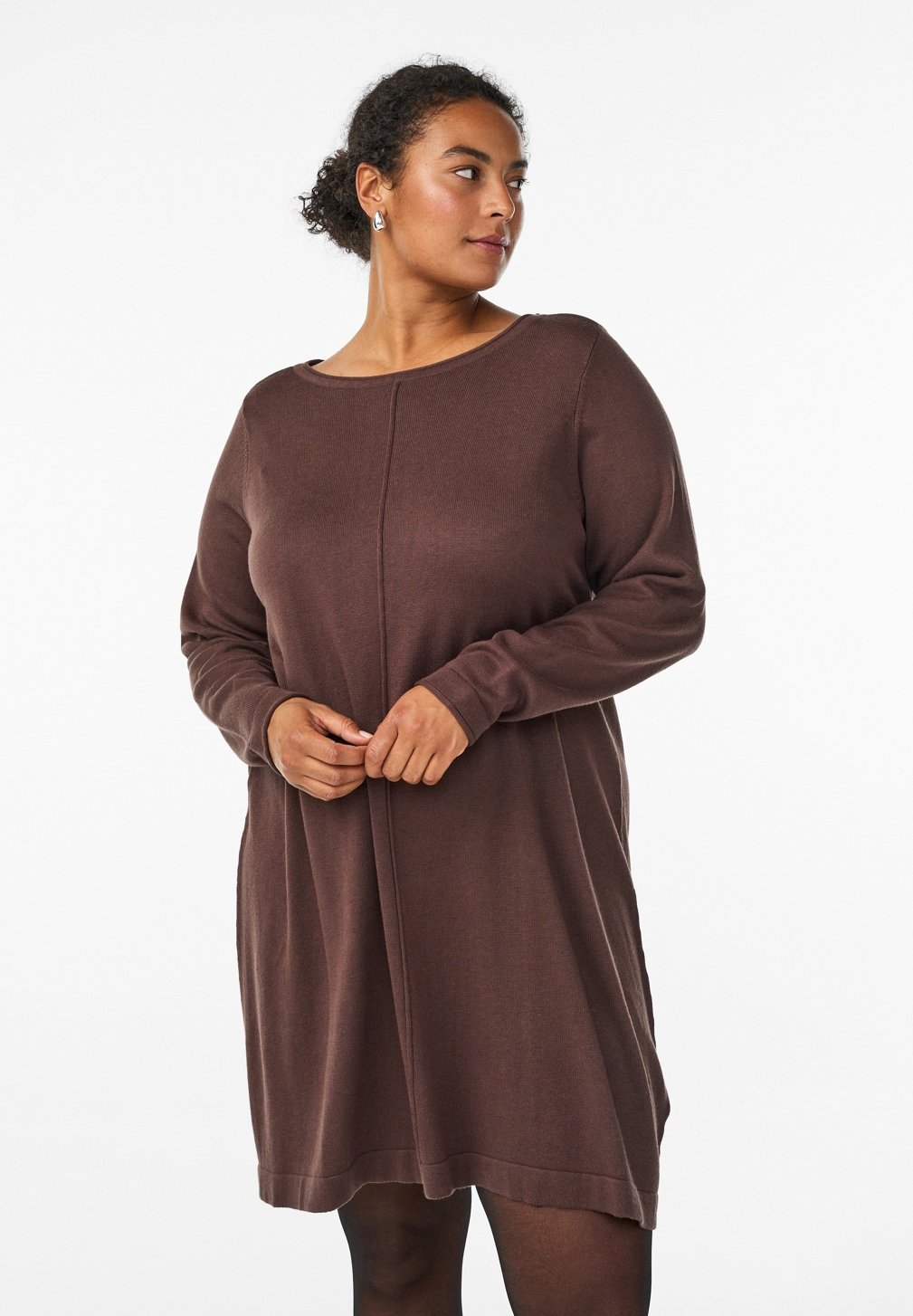 Zizzi Jumper dress - seal brown/brown - Zalando.ie Zizzi Jumper dress - seal brown/brown - Zalando.ie
