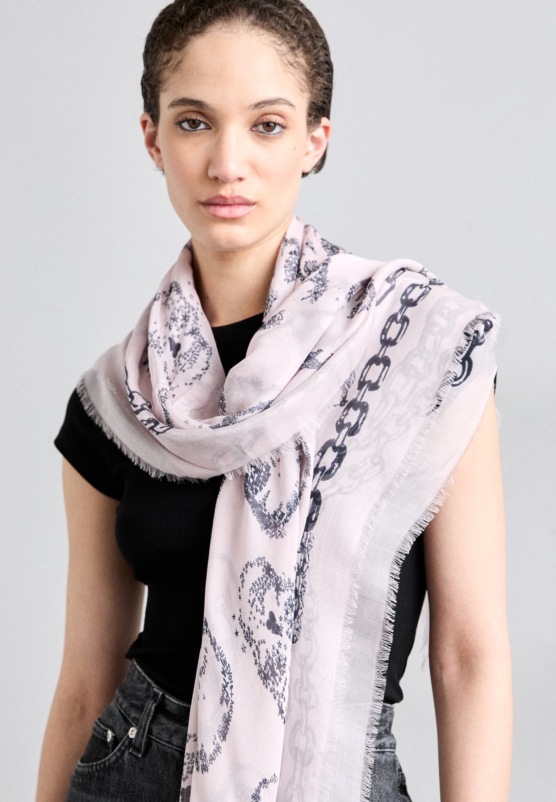 Zadig & Voltaire KERRY SKULL - Foulard - bebe/light grey