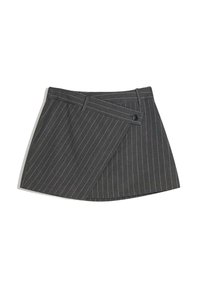 CROSSOVER WAIST - A-line skirt - dark grey